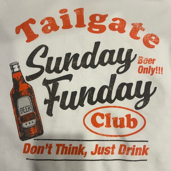 Goodie Two Sleeves White Graphic crewneck Sweatshirt - Picture 2 of 5